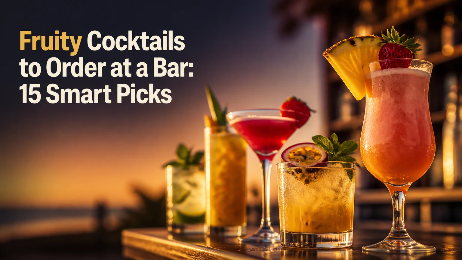fruity cocktails to order at a bar