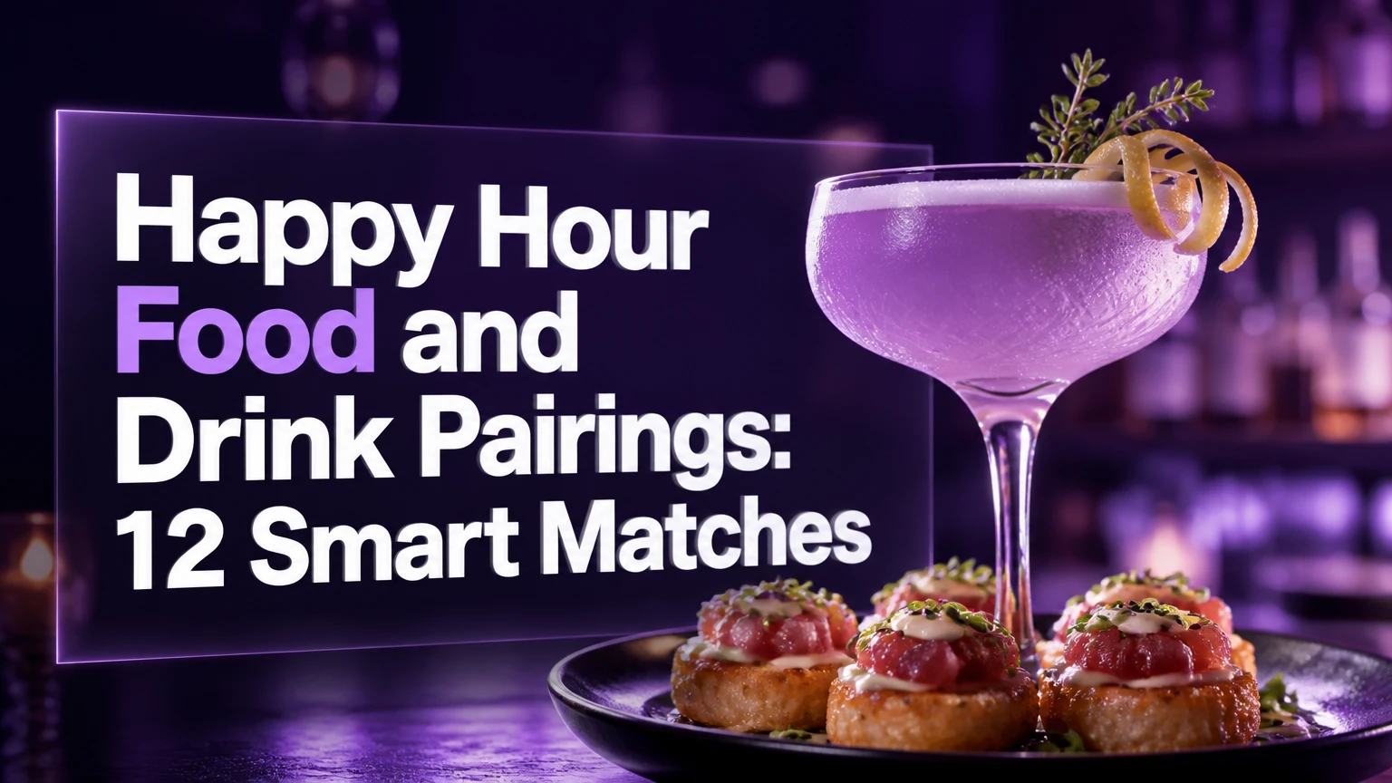 happy hour food and drink pairings