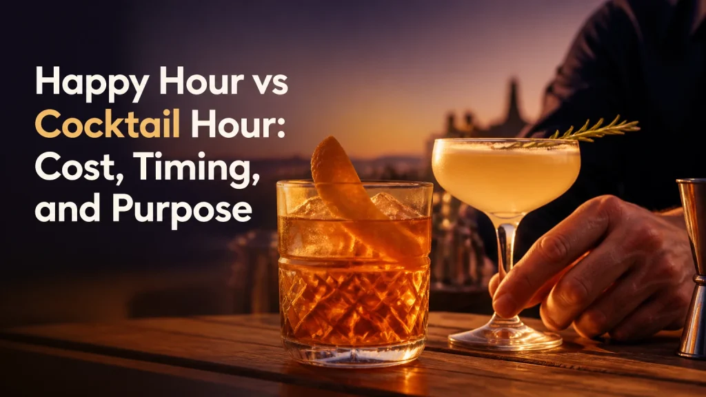 happy hour vs cocktail hour