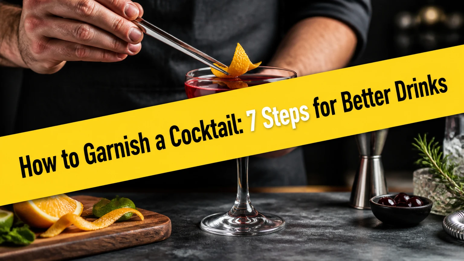 how to garnish a cocktail