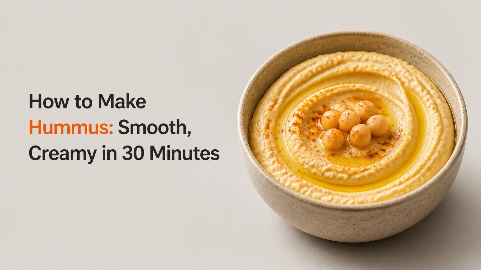 how to make hummus