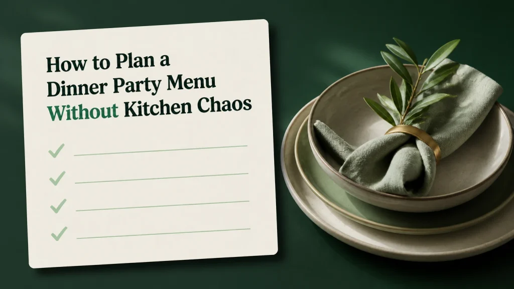 how to plan a dinner party menu