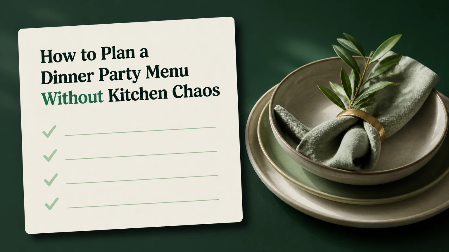 how to plan a dinner party menu