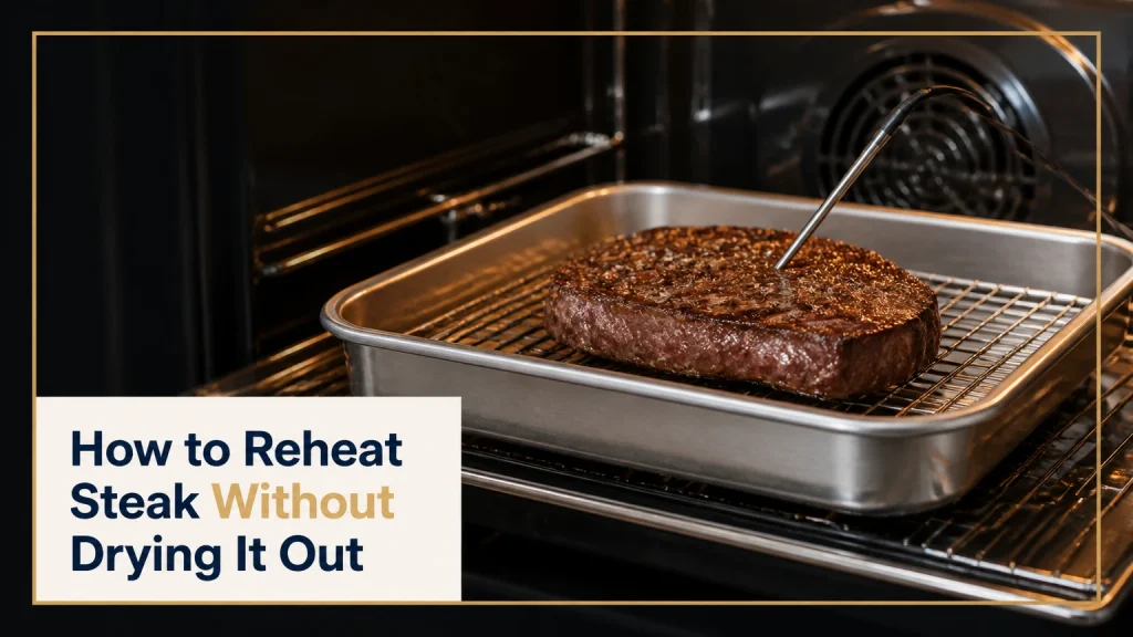 how to reheat steak