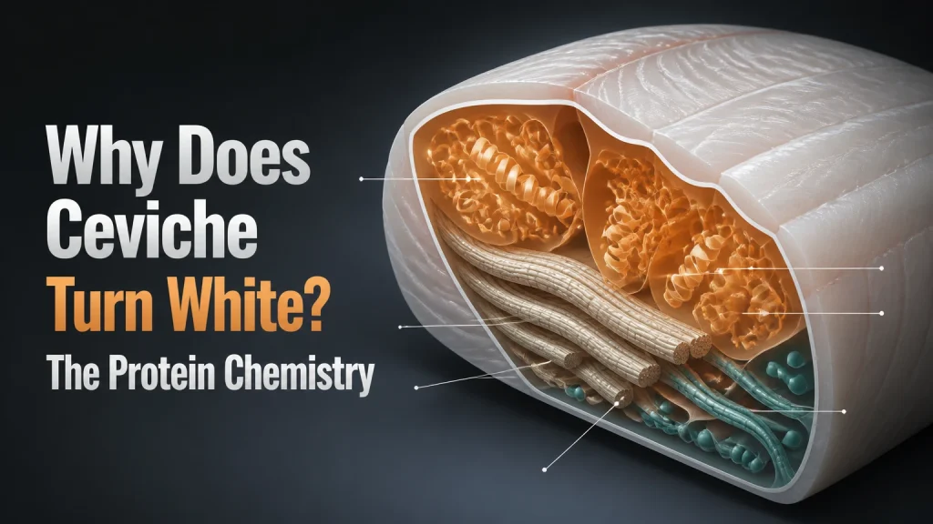 why does ceviche turn white