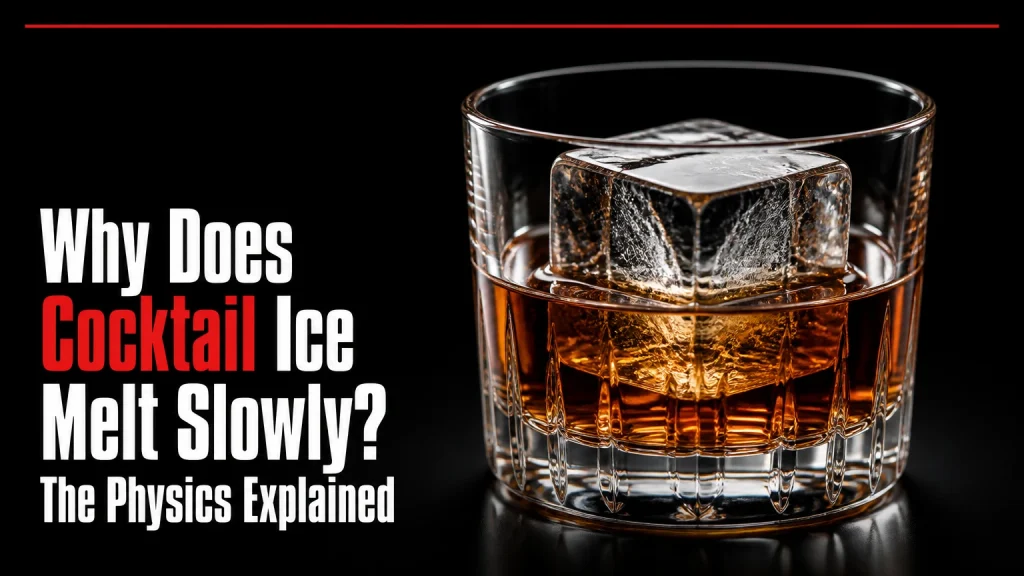 why does cocktail ice melt slowly